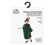 Kostým Kouzelník/Kouzelnice zelený 