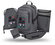 Set 5 Cubic Fortnite Squad: batoh, sáček, ledvinka, obal na notebook, peněženka GRS Baagl