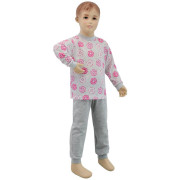 Bavlněné pyžamo donuts růžovo-šedé Esito vel. 86 - 122