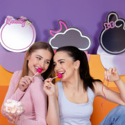 Zrcátko s neonovým LED podsvícením Vibes Bunny GIO-759BN