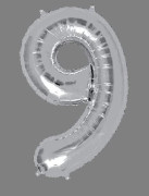 ALBI Nafukovací číslice - Stříbrná 41 cm