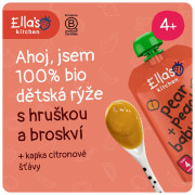 BIO Dětská rýže, hruška a broskve 120 g Ella's Kitchen expirace 31.7.2026