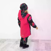 Dívčí softshellový kabát Motýl Růžová Esito