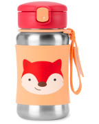 Spark Style Láhev s brčkem na vodu nerez 12 m+ Skip Hop