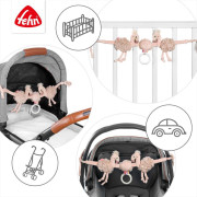 Řetěz na kočárek plameňák, Pink Baby Fehn