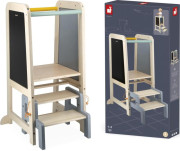 Dřevěná učící věž 3v1 se schůdky a tabulí Janod 