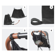 Uni síťová taška na kočárek černá Sipo