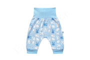 Bavlněné kalhoty buggy Zající Baby Service Modré