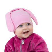 Jarní čepice s ušima Color Pink Esito