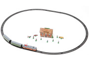 Osobní vlak se světly se stanicí Pequetren 