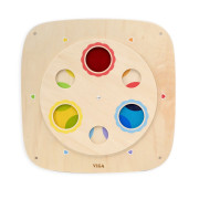 Dřevěný nástěnný panel - barevné kruhy Viga