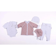 Kabátek podšitý Outlast® Starorůžová kvítka / bílá Little Angel