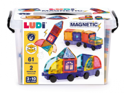 Magnetická stavebnice s auty 63 ks Ludi