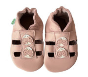 Kožené capáčky sandálky Barefoot Vel. L (12-18 měs.) Hopi Hop