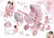 Skládací kočárek pro panenky 3 v 1 s batůžkem DeCuevas - Magic Maria