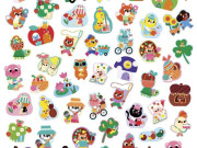 Velké samolepky Jaro 50 ks Stickers Janod