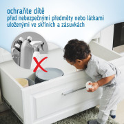 Magnetické zámky bílé na skříně a zásuvky sada 4 ks + 1x magnetický klíč Sipo