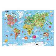 Puzzle Mapa světa v kufříku 300 ks Janod
