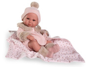 Rrealistická panenka miminko s celovinylovým tělem 42 cm Luca 50422 Antonio Juan