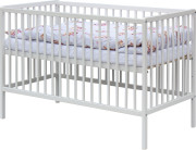 Dětská postýlka s kompletní výbavou bílá 120 x 60 cm Králíček růžový Scarlett 