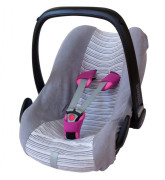 Univerzální froté pruhovaný potah na autosedačku 0+ ByBoom