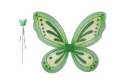 Křídla motýlí s hůlkou nylon na karneval