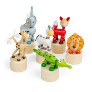 Dřevěná mačkací zvířátka Safari Bigjigs Toys 