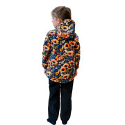 Dětská softshellová bunda Duo Slunečnice černá Esito