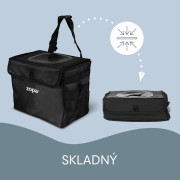 Odpadkový koš do auta vodotěsný s víkem black Zopa