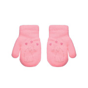 Zateplené zimní rukavice se šňůrkou kočka 4 - 6 let