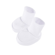 Kojenecké capáčky botičky BASIC bílé 100% bavlna