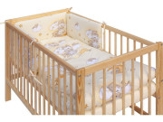 Dětská postýlka s kompletní výbavou 120 x 60 cm, mráček béžová Scarlett 