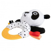 Senzorická hračka Panda s kousátkem a chrastítkem BabiesBoo Canpol babies