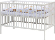 Dětská postýlka s kompletní výbavou bílá Lila 120 x 60 cm Scarlett 
