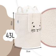 Koš na hračky Premium Bouclé se šňůrkou 43 l Sipo