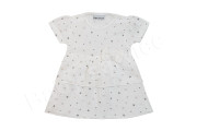 Kojenecké šaty krátký rukáv mušelín Hvězdičky s mašlí Baby Service