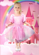 Dětský kostým Růžová princezna 110-122 M