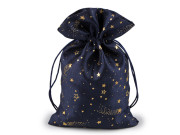 Vánoční dárkový pytlík hvězdy 20x30 cm