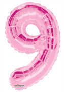 Nafukovací číslice růžová 35 cm