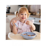 Silikonový talířek s přísavkou a víčkem BabyOno