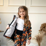 Dětská softshellová bunda Duo Slunečnice černá Esito