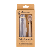 Silikonové lžičky s pouzdrem 2 ks Take & Match 6 m+ Petite & Mars