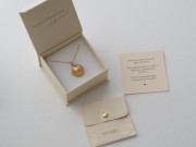 Těhotenský šperk bola Soul zlatá s broušeným povrchem + řetízek Moniel