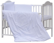 Dětská postýlka s kompletní výbavou Scarlett 120 x 60 cm - Měsíček - bílá