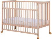 Dětská postýlka Fira Eco -přírodní (buk), stahovací bočnice 120 x 60 cm Scarlett