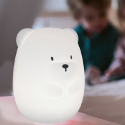 Světýlko noční silikonové medvídek velké 16 cm Nattou