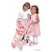 Skládací kočárek pro panenky 3 v 1 s batůžkem DeCuevas - Magic Maria