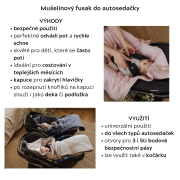 Lehký mušelínový fusak/zavinovačka/deka do autosedačky Sleepee