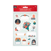 Samolepky na dárky 3 ks - Mintové Vánoce