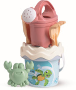 Recyklovaná pastelová sada na písek malá - oceán s konvičkou Androni